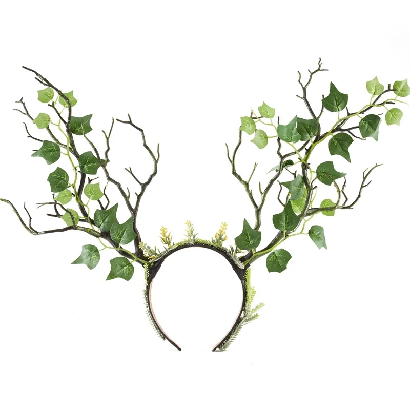 Halloween Kostüme Stirnband Hexe Äste Blätter Party Stirnband Fee Haarband Gothic Zubehör