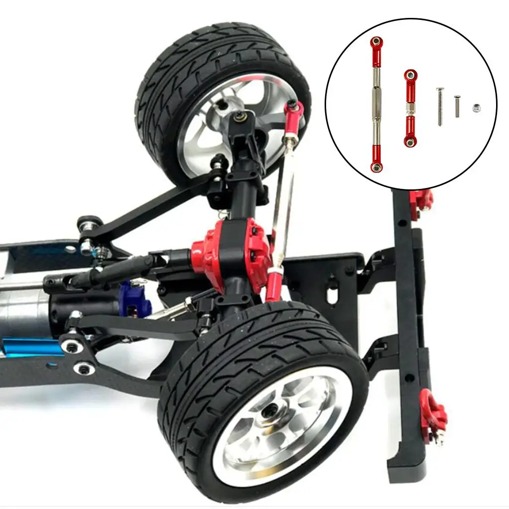 4xSteering Pull Rod 1/16 Scale Servo for WPL Truck Modification Set Accessory Red