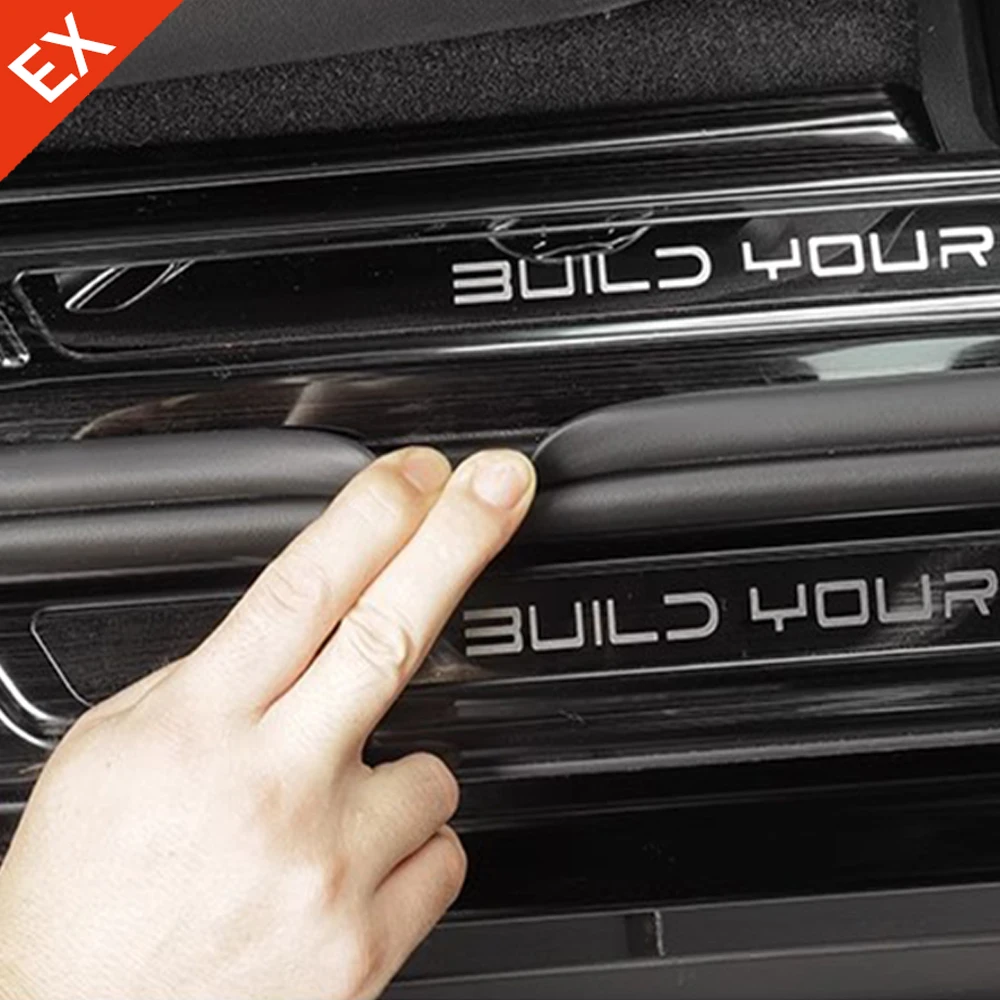 ل BYD Sealion 7 أسد البحر 07 2024-2025 عتبة باب السيارة لوحة بالية ترحيب دواسة حماية الفولاذ المقاوم للصدأ أسود/فضي مقبلات