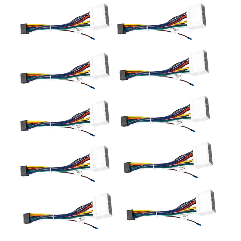 

10Pcs Car Audio Radio 16 PIN Wiring Harness Adaptor For Ssangyong Spark Car Audio Radio 16PIN Wiring Harness