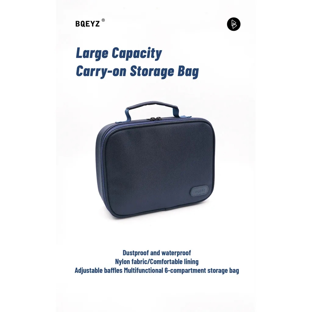 BQEYZ Carry Box Storage Earphone Case Large Capacity Travel Business Trip PC Accessories Charger Cord Cable Player Portable Bag