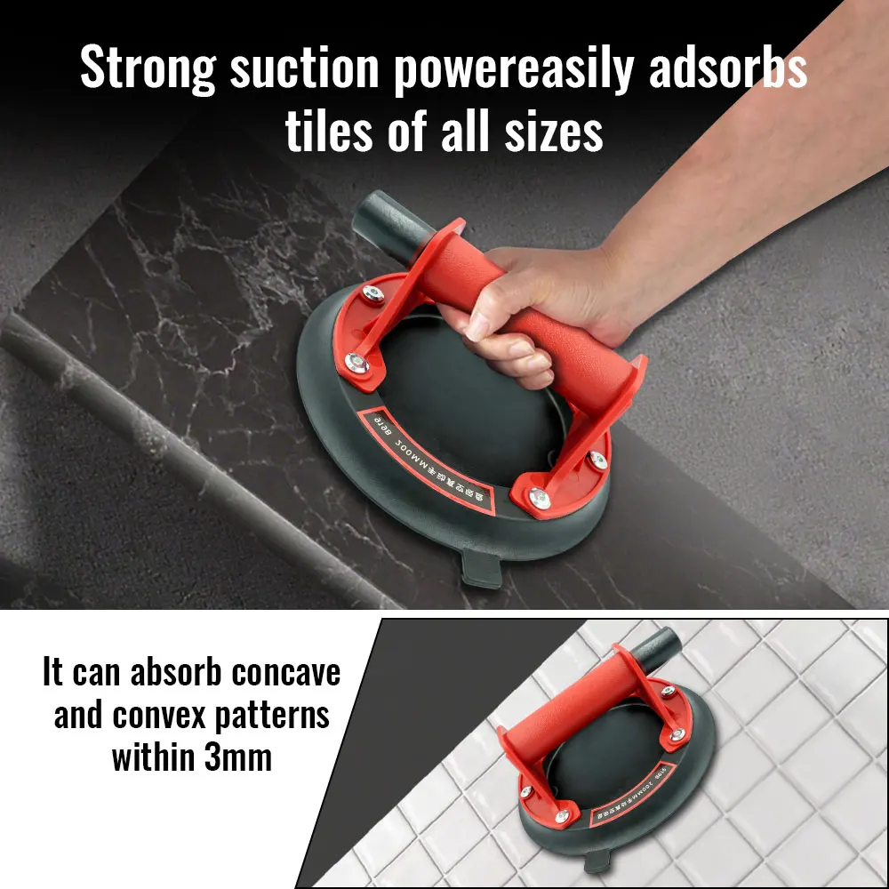 Ventouse sous vide de 8 pouces, capacité de transport de 200kg, extracteur d'aspiration robuste pour carrelage, outils de levage de sol en verre, 1 pièce, 2 pièces