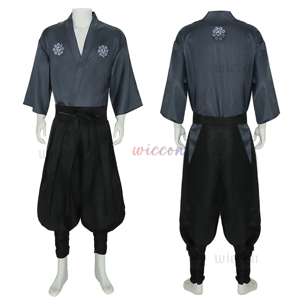 Anime Onimusha Miyamoto Musashi Cosplay Costume Adult Man Japanese Kimono Swordsman Uniform Set Halloween Party Kendo Costume