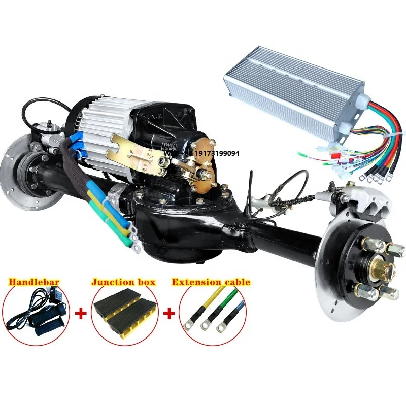

Аксессуары для модификации четырехколесного картинга: руль, ручка управления, клаксон, задняя ось 60В 1500Вт, 87 см