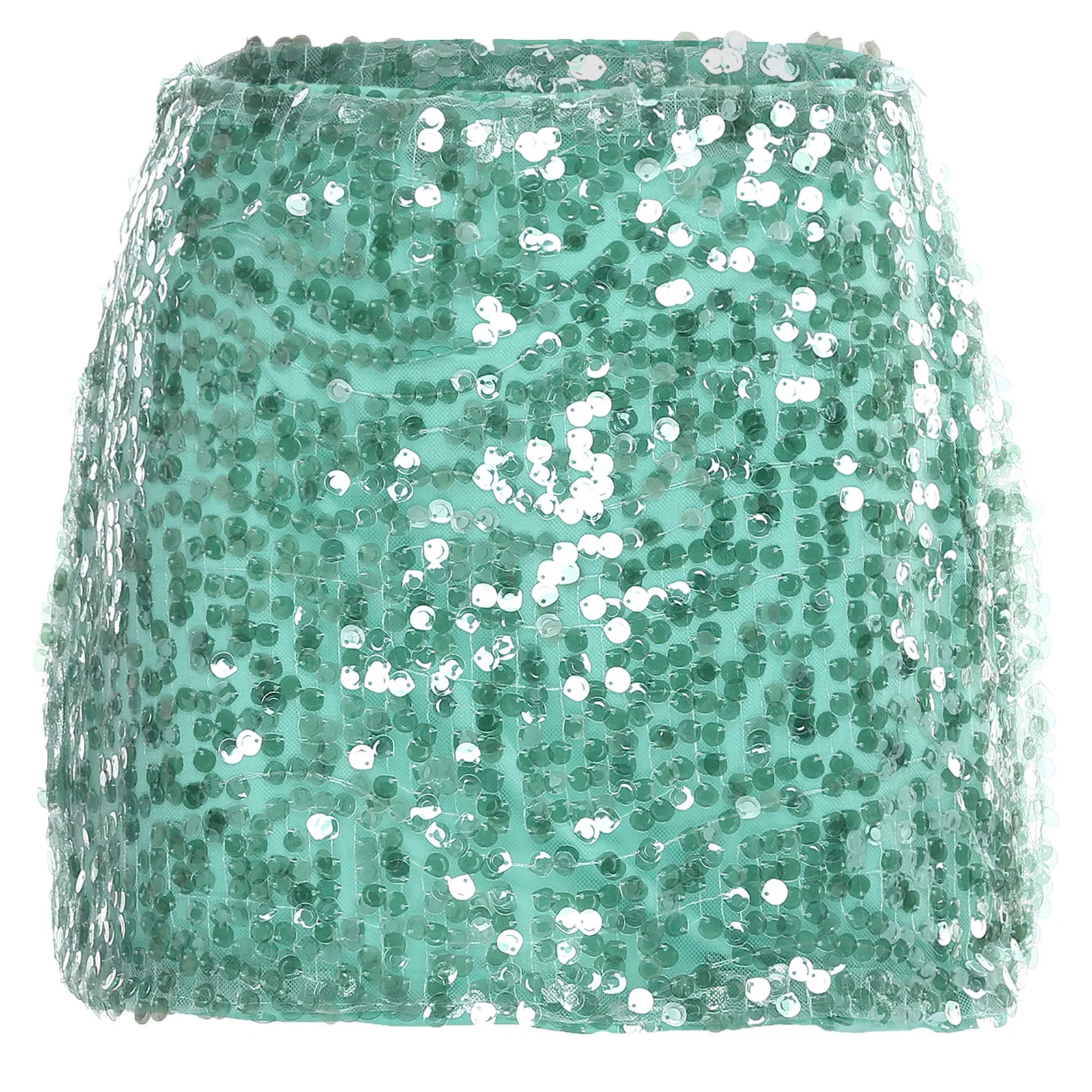 

Women Fashion Glittery Sequin Miniskirt Allover Side Zipper Fully Lined Bodycon Skirt for Disco Dance Club Night Out Party Skirt