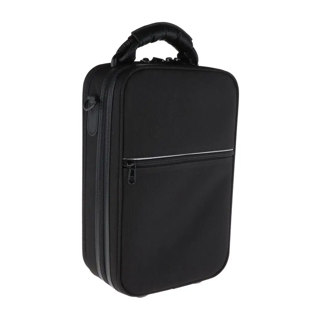 Clarinet Wooden Case Box Classic Protective Black Clarinet Carrying Bag Musical Instrument Transport Bag for Clarinet Storage