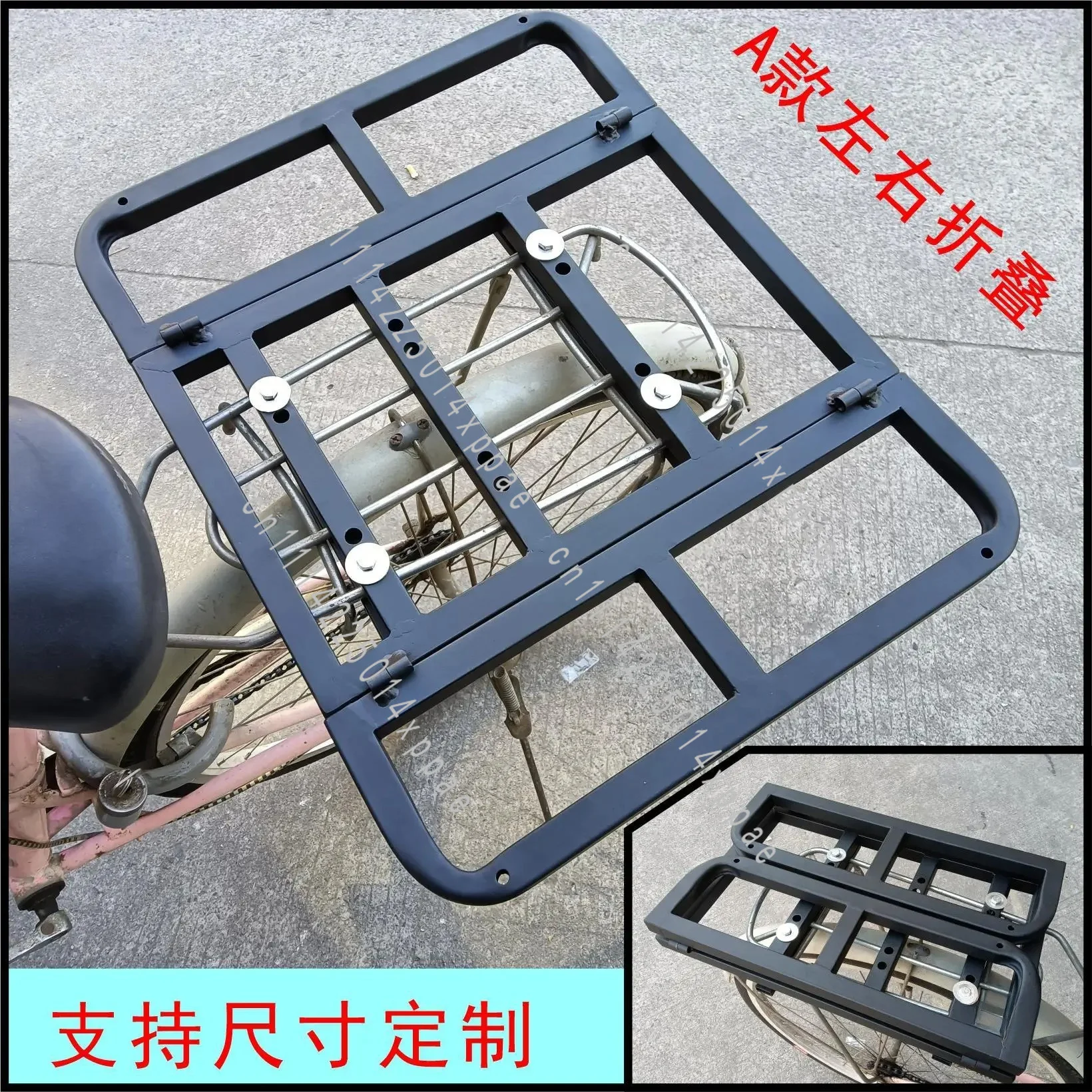 Can Accommodate Takeaway Box and Pet Motorbike Luggage RackMotorcycle Foldable Rear Rack Bike Scooter Rear Fixed Shelves