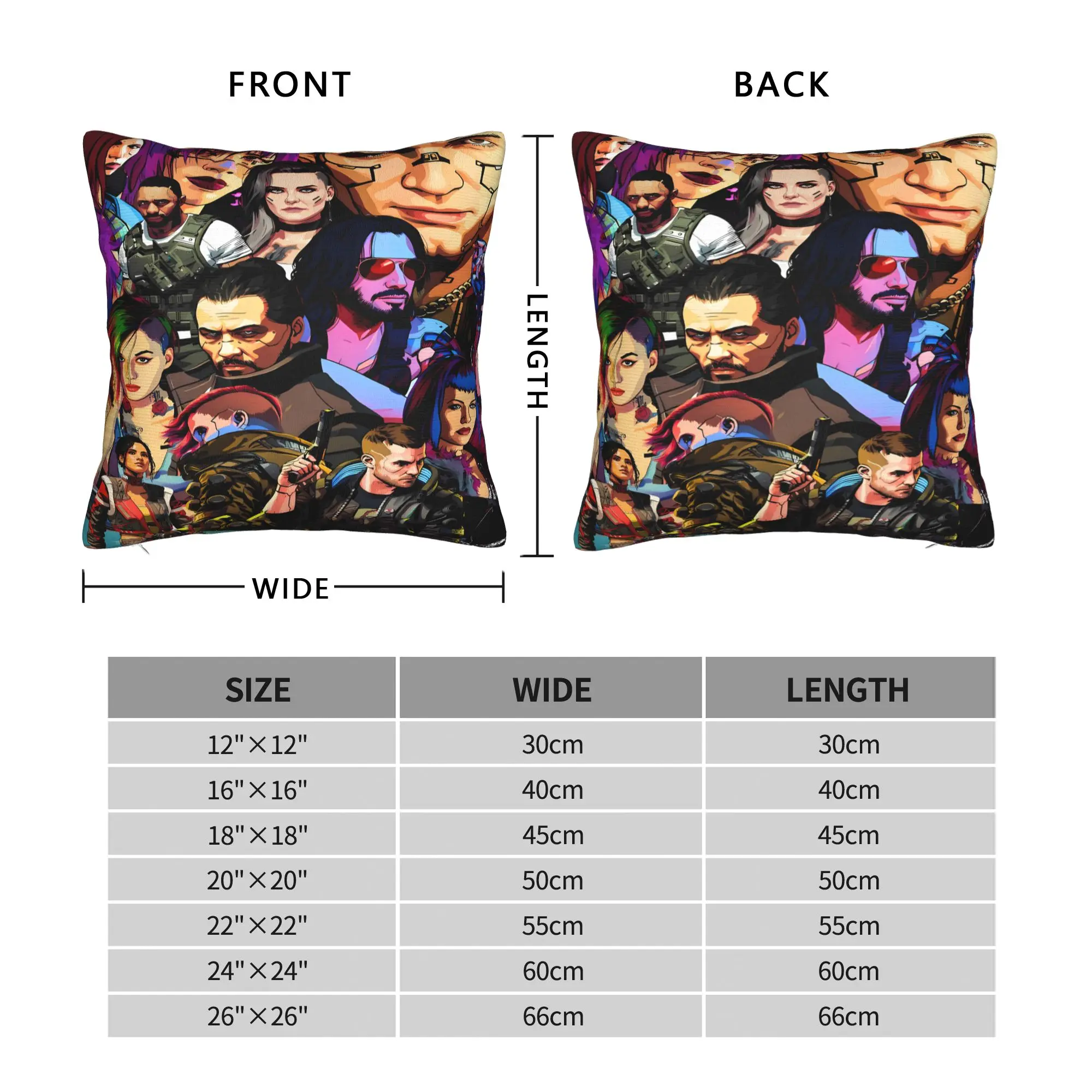 2026 New Hot Anime Pillow Cover  Square Cushion Cover Morden Pillow Case For Chair Sofa Home Decor