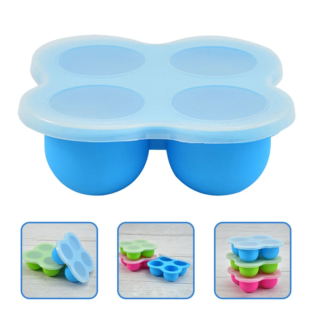 Recipientes de armazenamento de alimentos para bebês, recipiente de silicone de cavidade para congelamento complementar de purê de alimentos