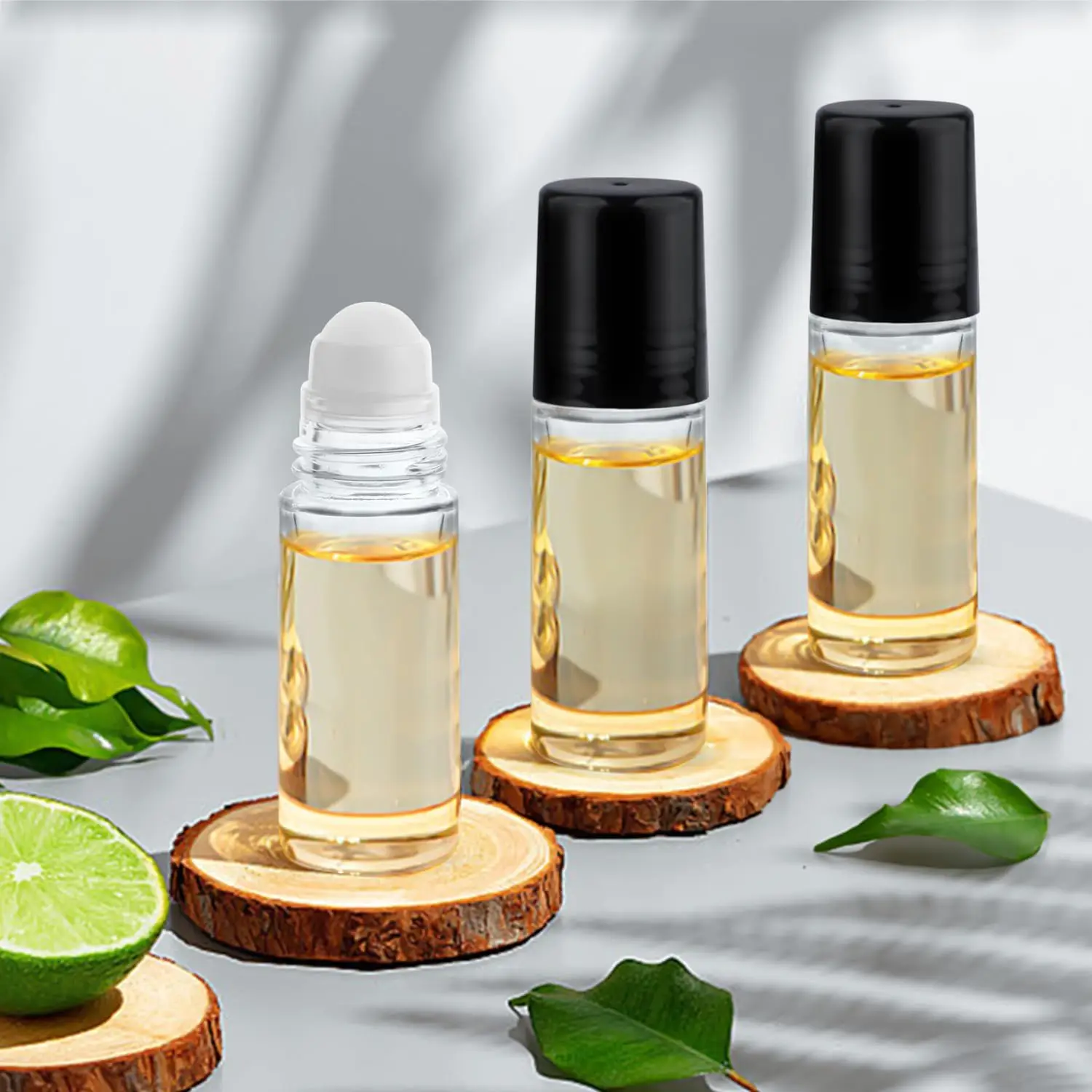 20 Stück 30ml Roll-On-Flaschen, leere Roll-On-Flaschen für ätherische Öle, klare Glasflaschen mit Kunststoff-Rollkugel für Parfüm und Kosmetiköl – Detail 5