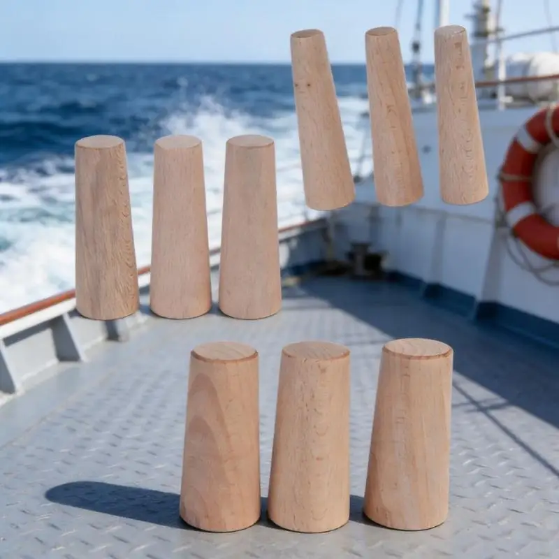 M76E Marine-Notfall-Dichtungsset, 9-teilige konische Reparaturteile aus Holz für vorübergehende Versickerungskontrolle – Detail 7
