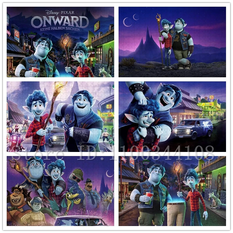 

Disney Onward Movies Puzzles for Adults Decompressing Game Toys 300/500/1000 Pieces Jigsaw Puzzles Handmade Hobbies