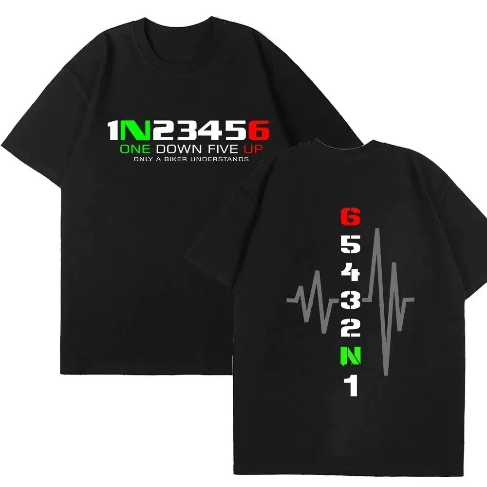 T-shirt De Moto Boîte De Vitesse En Coton Et Polyester High-end Luxury Unisex Style Both of Men and Women