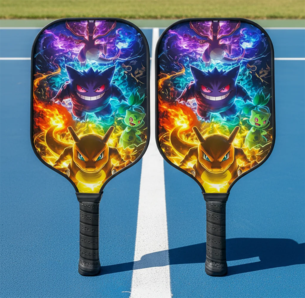animes-figure-style-pokemon-gengar-colorful-carbon-fiber-fiberglass-pickleball-paddle-professional-intermediate-starter