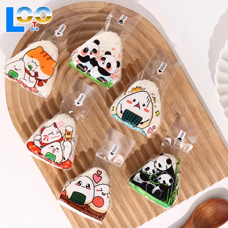 50/100 Pz Triangolo Giapponese Palla di Riso Sacchetto di Imballaggio Usa E Getta Nori Onigiri Sacchetto di Sushi Sushi Che Fanno Stampo Bento Accessori