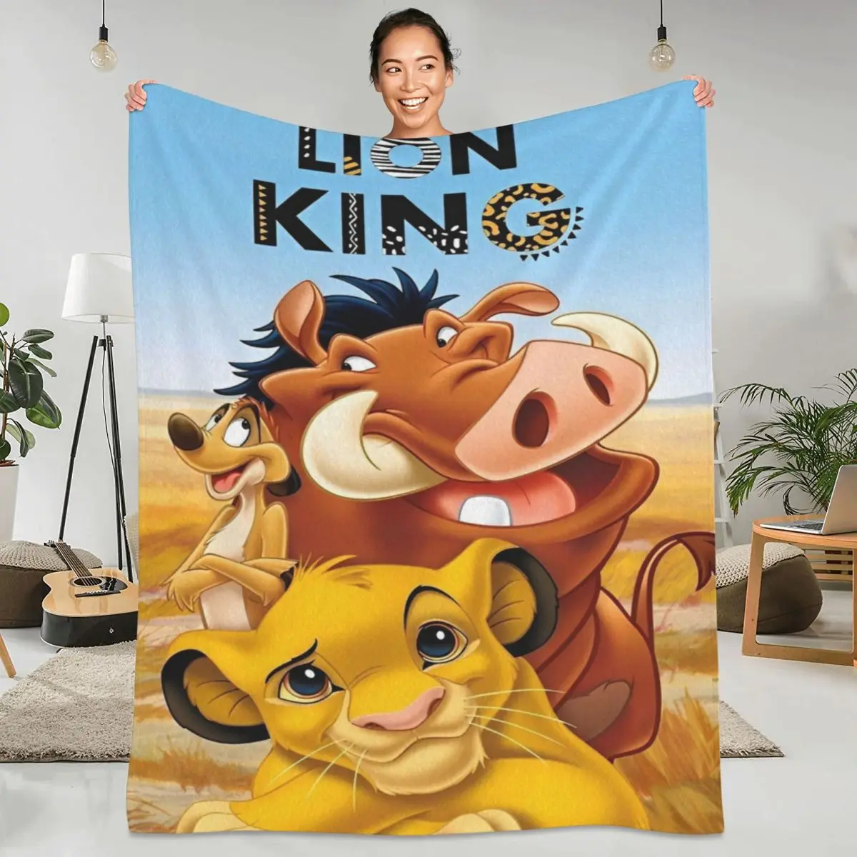 Simba The Lion King Blankets American Animated Film Travel Flannel Bedding Throws For Couch Chair Super Soft Bedspread Gift