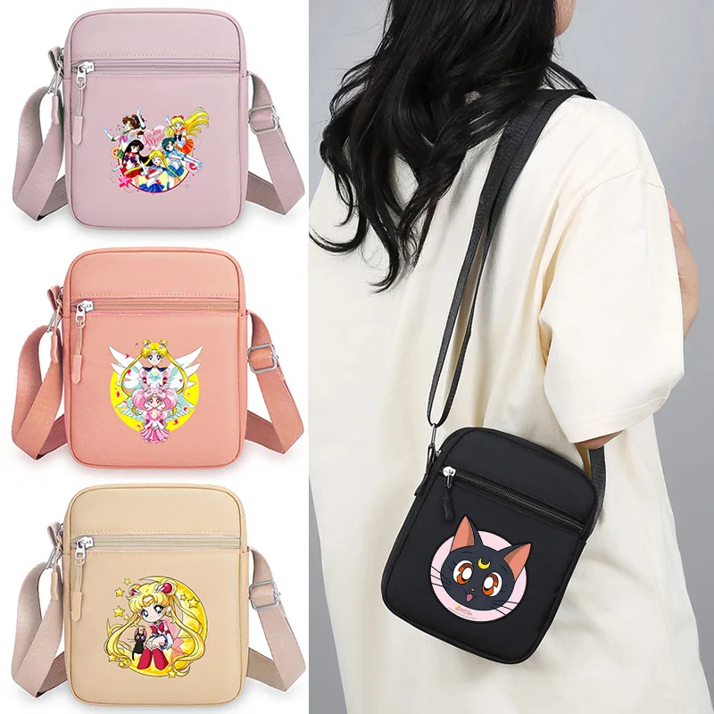 

Sailors Moon Shoulder Bag Women Anime Princess Serenity Messenger Crossbody Bags Cute Key Lipstick Storage Pouch Birthday Gift