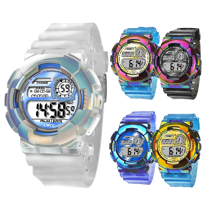 2022 Digital Watch for Women Waterproof Causal Sports Watches Ladies Transparent Watch Women's Wristwatch Reloj Mujer