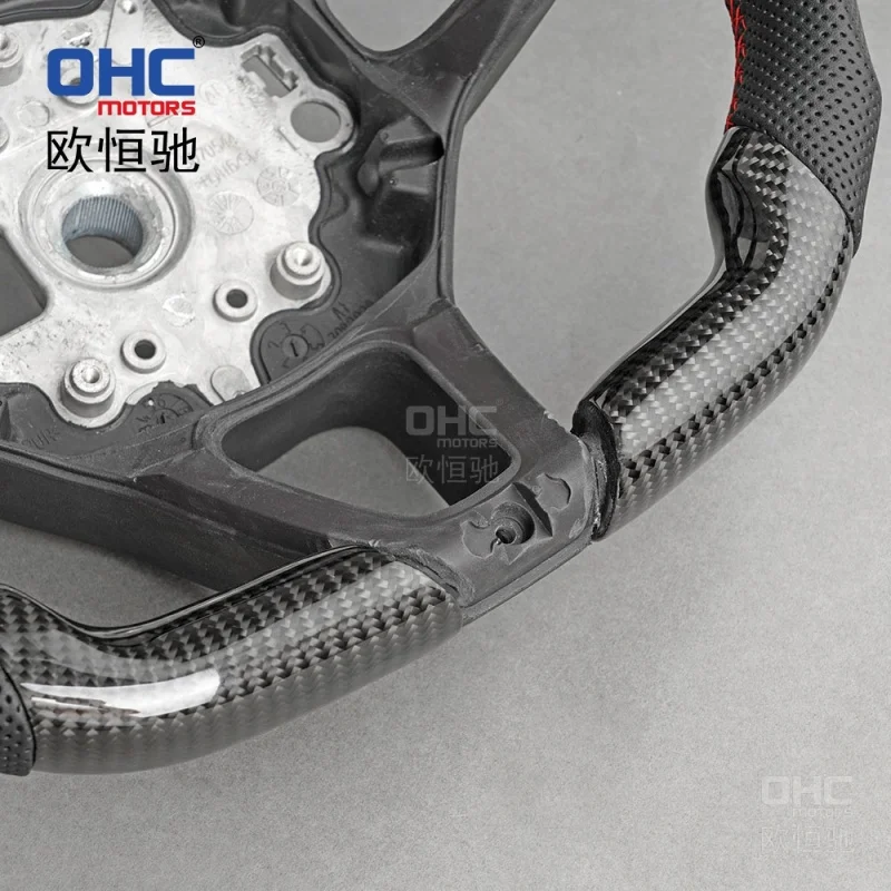 For McLaren 570 2015-2019  supercar modification and upgrade to carbon fiber sports flat-bottom car steering wheel