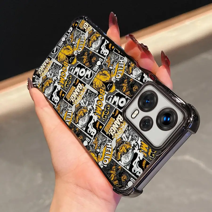 حافظة هاتف لهاتف Redmi Note 10 Lite 10s 9S 11s 14 Pro Plus 11 12 13 10 Pro غطاء شفاف رائع بوم أنيمي