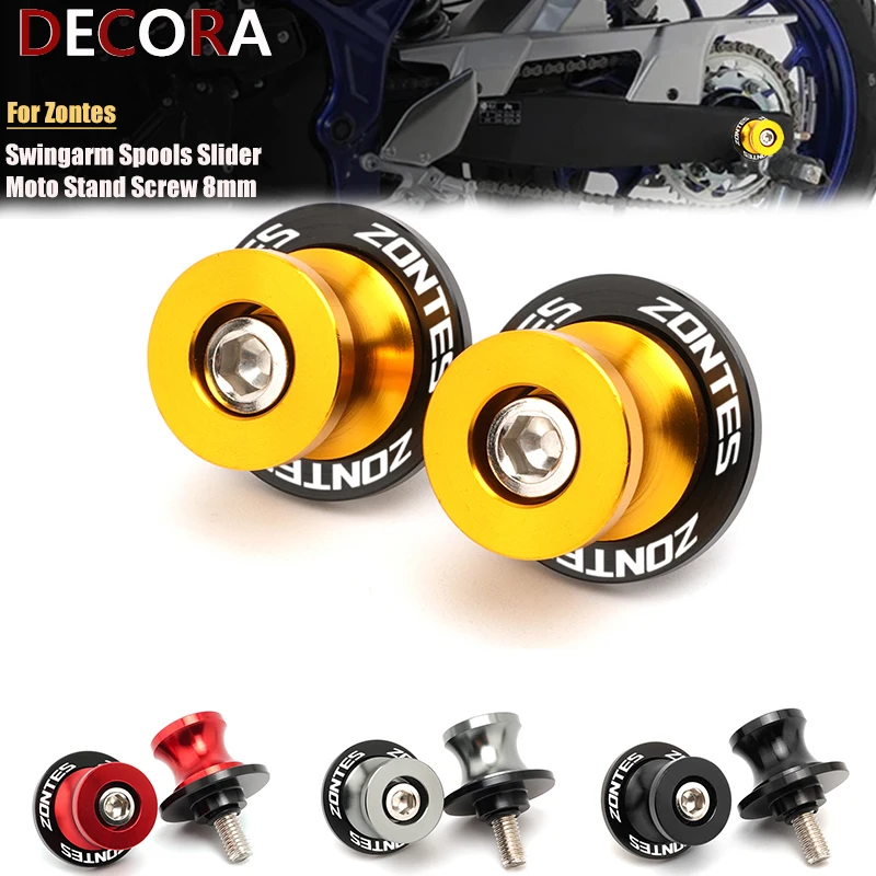 

For Zontes Zt310x Zt301v Zt 310T 310V Zt310r G1 125 Zt125 Zt125U Swingarm Spools Slider Screws 8MM Stand Motorcycle Accessories