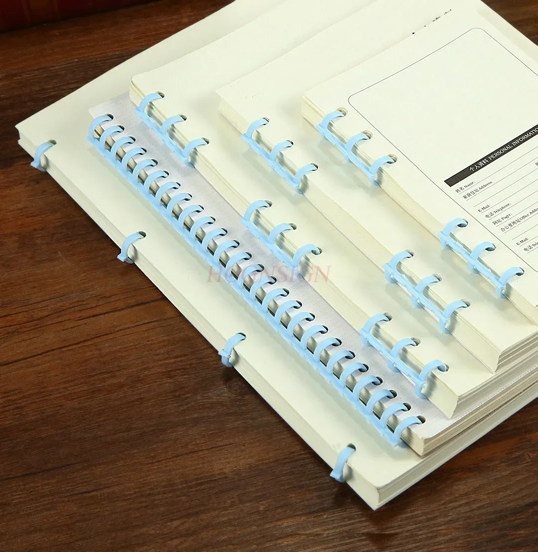 10pcs Colorful plastic loose leaf notebook binding ring, buckle ring, photo album binding ring, notebook binding ring