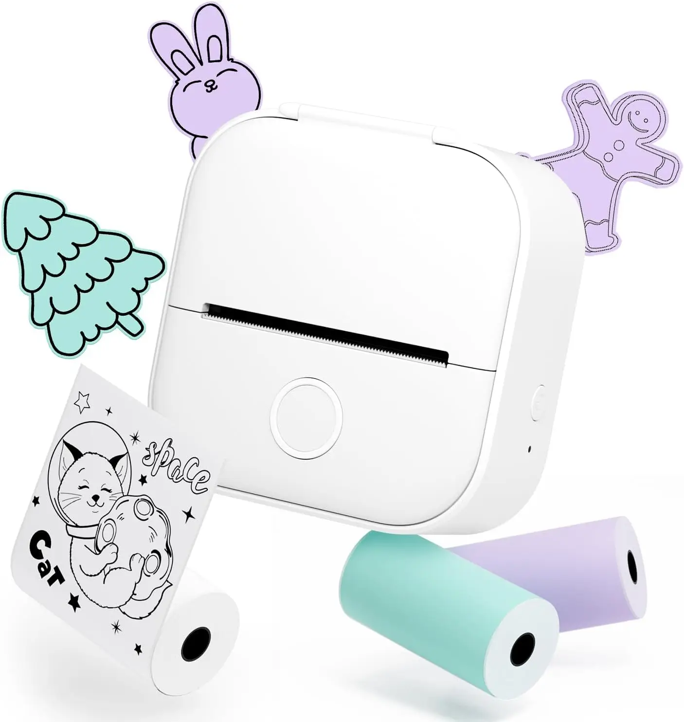 

Mini Portable Phomemo Printer T02 Photo Printer With Rechargeable Battery Transparent Label Thermal Printer in Stock