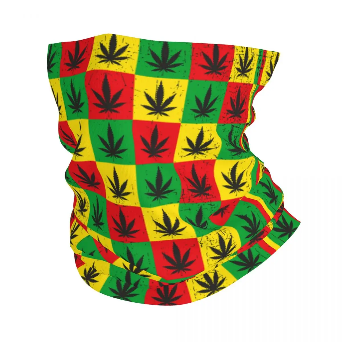 

Cannabis Leaf Bandana Neck Cover Colorful Leaves Floral Balaclavas Wrap Scarf Headband Sports for Men Women Adult Windproof