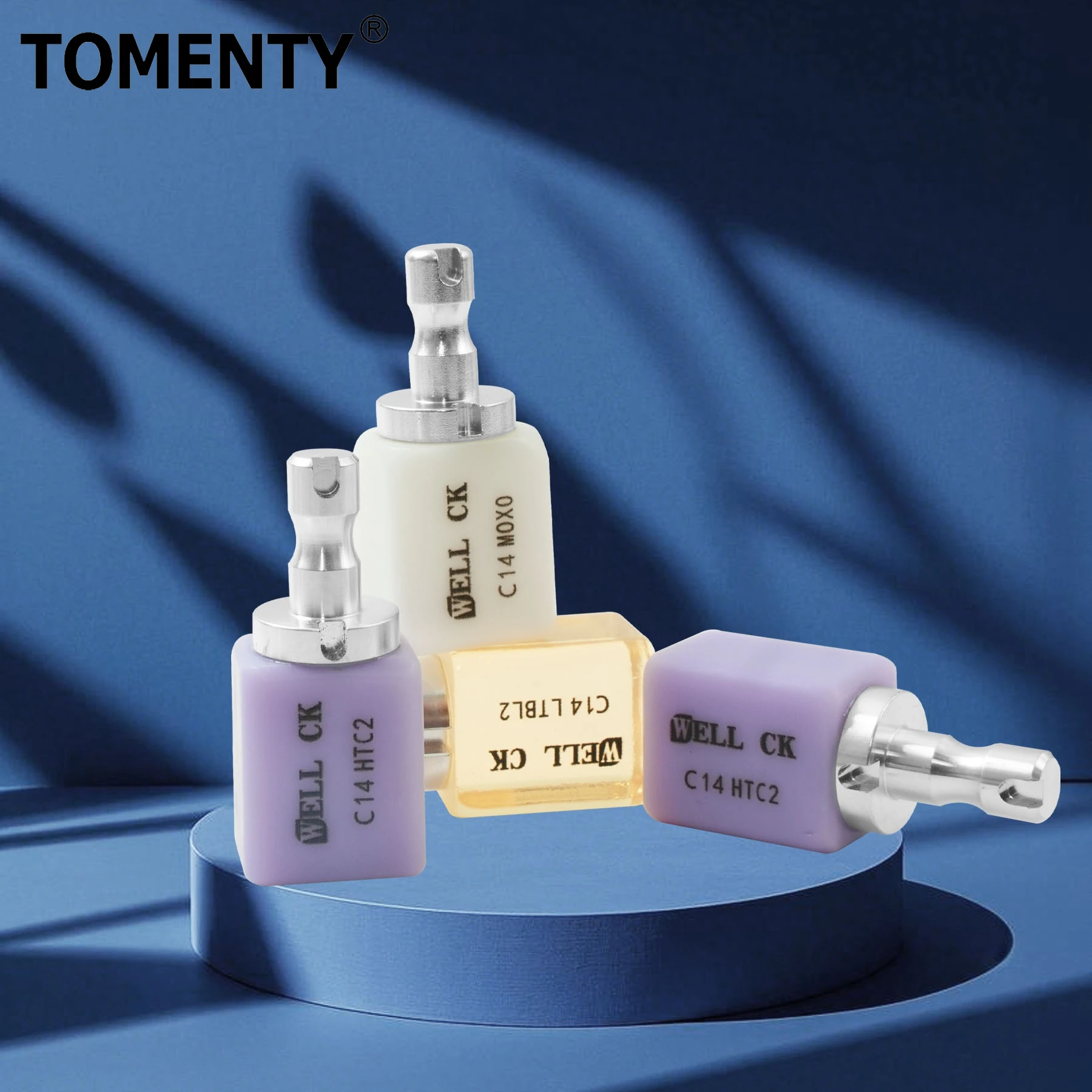 

TOMENTY 5pcs/Box Dental Lithium Disilicate C14 Glass Ceramics Block For CAD CAM Cerec Veneer Dentistry Lab Materials
