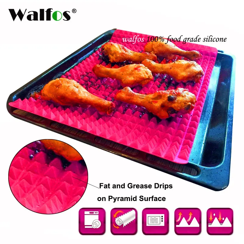 WALFOS Food Grade Pyramid Bakeware Pan Nonstick Silicone Baking Mat Pads Method For Oven Baking Mat Tray Sheet Kitchen Tools