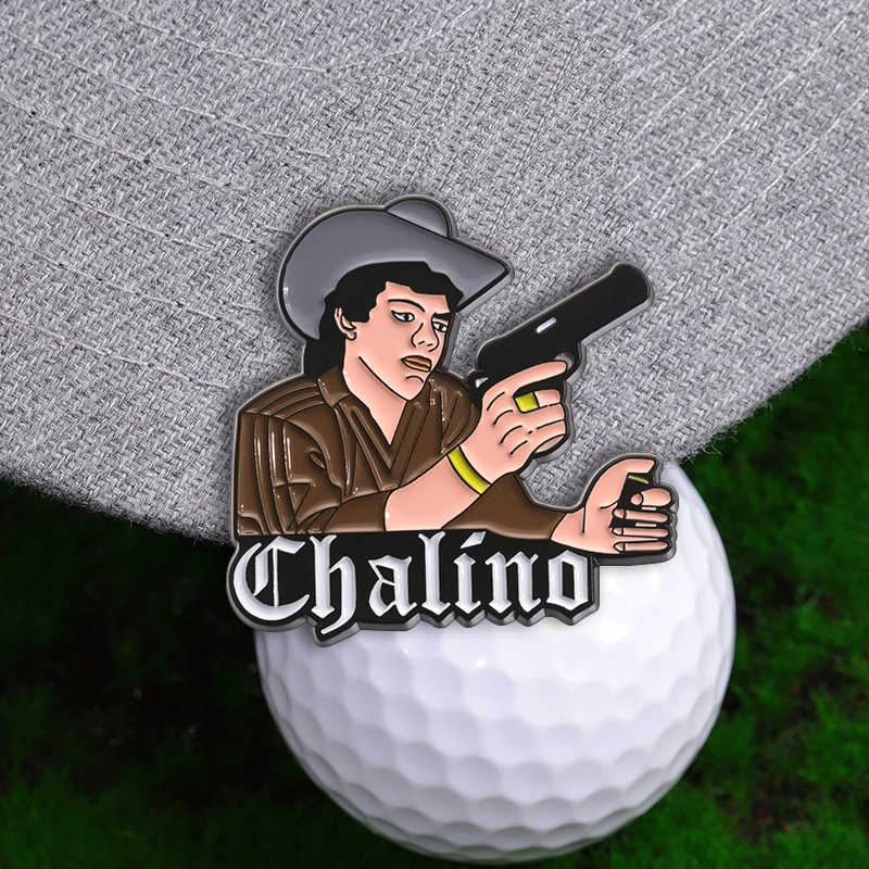 Golf Ball Hat Decorative Pins Chalino Sanches Cartoon Brooches Clothes Backpack Lapel Badge Golf Supplies Accessories Gift