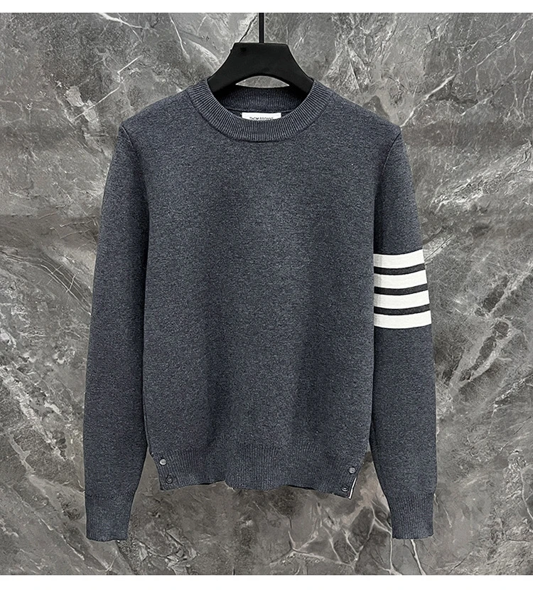 

Loose Fit Thiened round Ne Pullover Sweater Men's Large Size Autumn Winter Knitted Wear for Youth Trendy College Sle