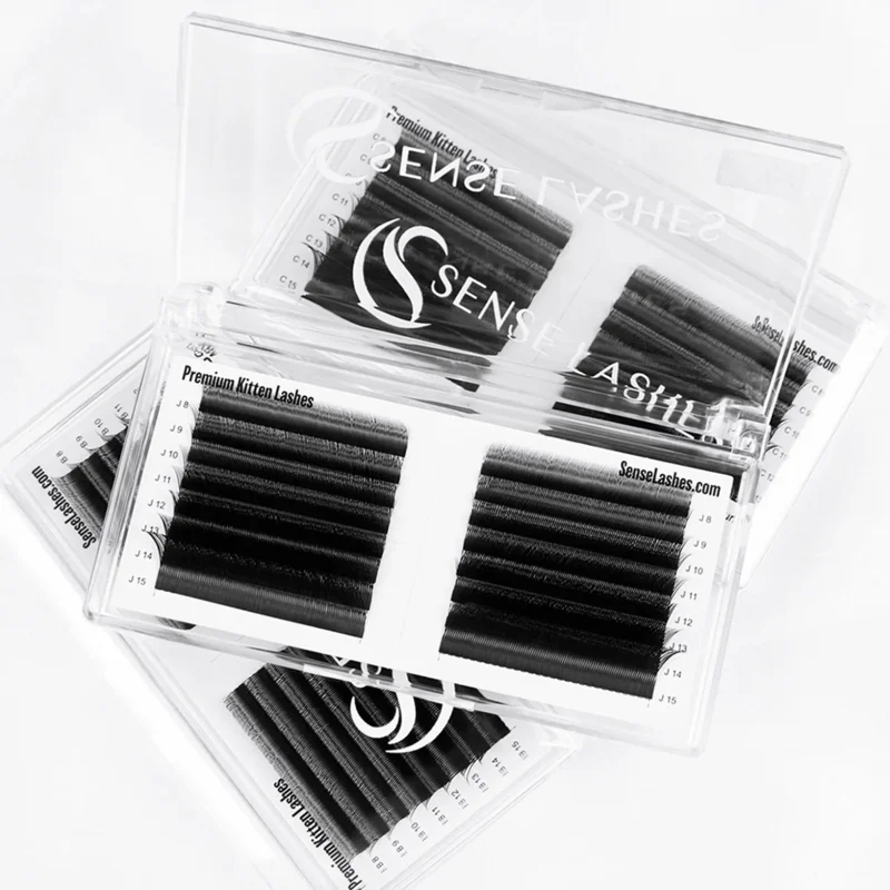 Pestañas SENSE LASHES Fox YY Shape 0,07mm J/B/C/D Curl YY pestañas y volumen brasileño suave imitación visón YY pestañas Y Cilios