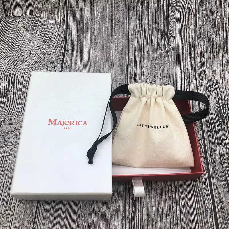 

Изготовленные на заказ муслиновые хлопковые мешочки для ювелирных изделий на шнурке с коробкой