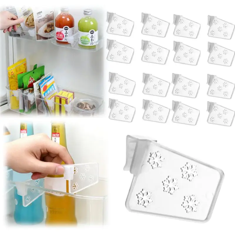 Extendable Refrigerator Partition Fridge Food Storage Rack Drugs Cosmetics Separating Shelves Divider Kitchen Divider Clips