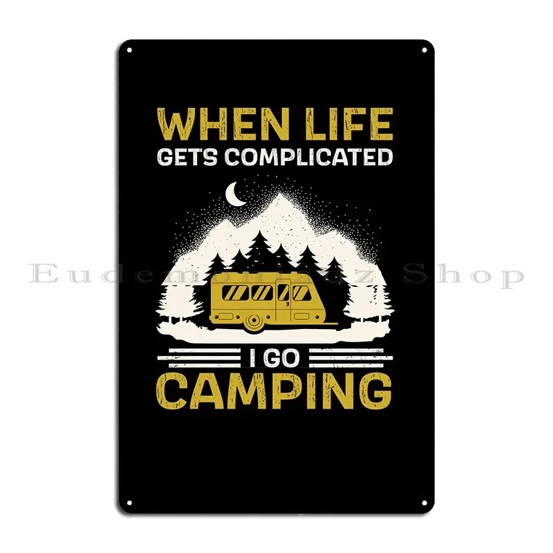 Camper Camping Caravan Metal Plaque Poster Customize Classic Pub Club Bar Rusty Tin Sign Poster