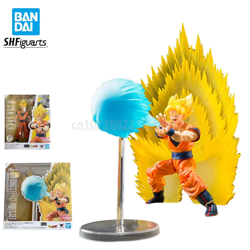 In Stock Bandai Dragon Ball Z S.h.figuarts Super Saiyan Son Goku Teleportation Turtle Qigong Special Effects Accessories Package