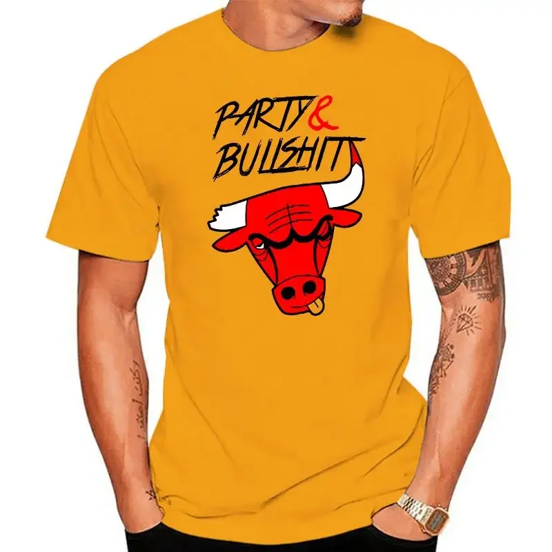 Bullshit Red Bulls Chicago Basketball SWAG Mens T-shirt Causal Shirts Party Graphic Oversized Men Clothing Harajuku Summer new