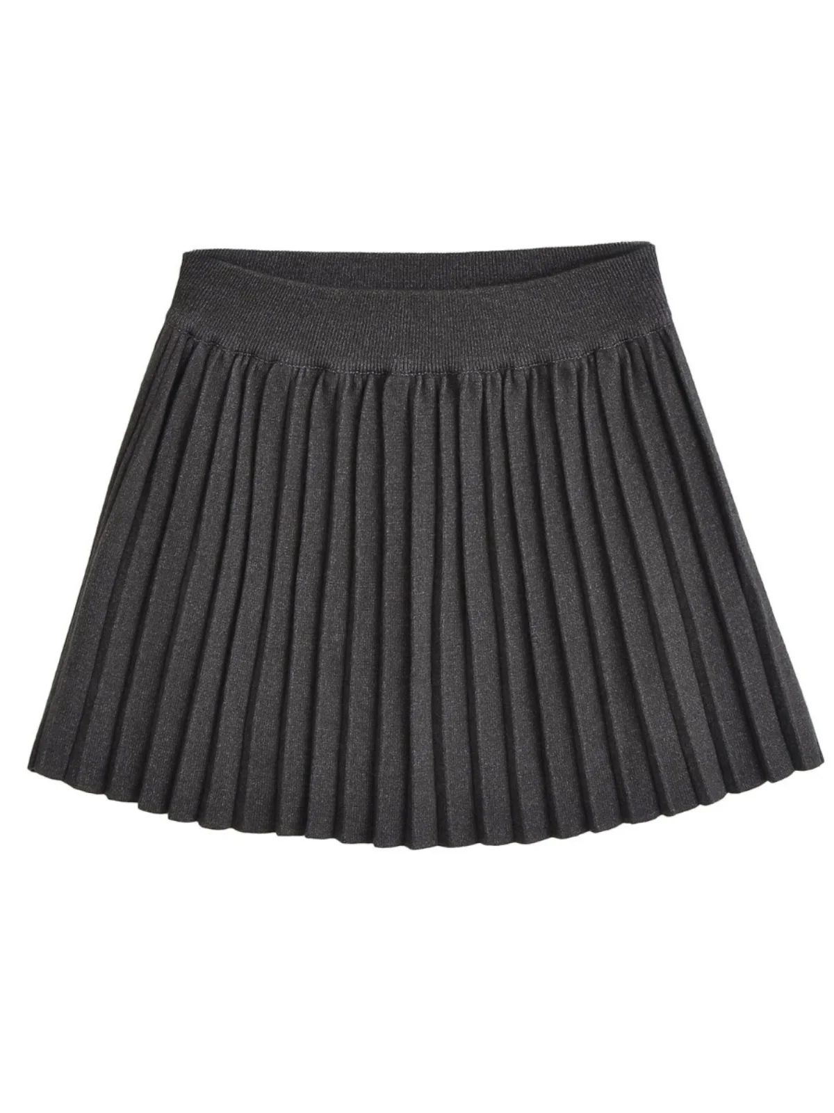 

Вязаная юбка с высокой талией для женщин, уличная юбка трапециевидной формы больших размеров, облегающая осенний сезон, юбка