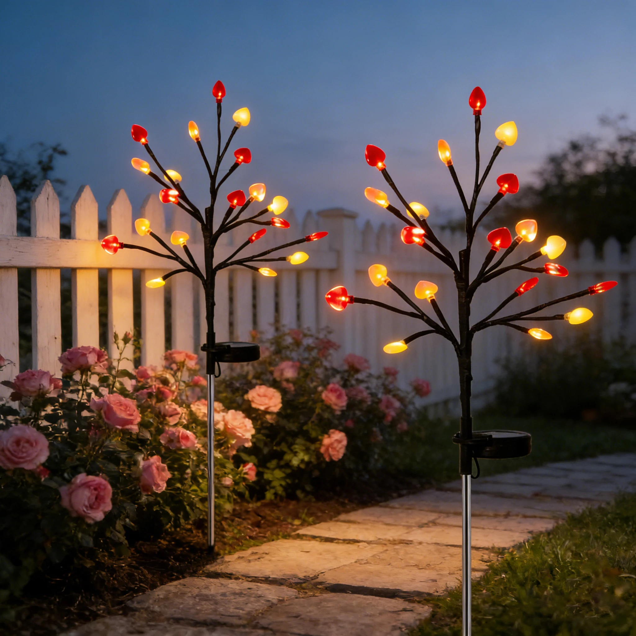 

Солнечные светильники в форме сердца для сада, двора и газона, идеально подходят для праздничных мероприятий