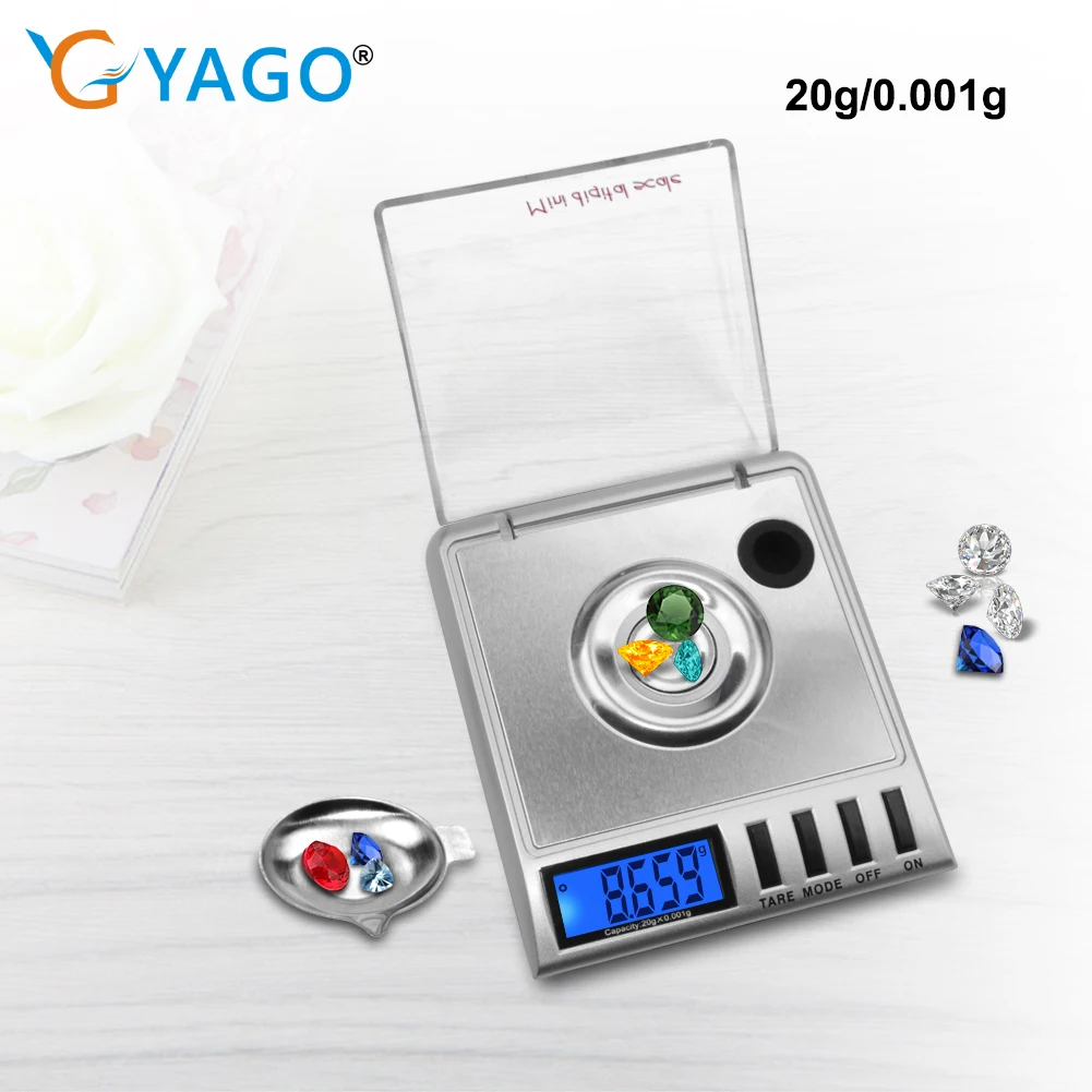 New 0.001-20g 0.001X20g Mini Digital Pocket Jewelry Diamond Weight Scale Digital Electronic Portable Balance Weight