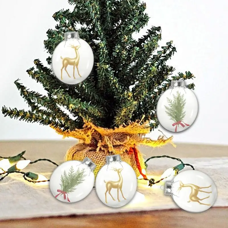 Christmas decoration pendant transparent Christmas tree ball refillable small ornaments candy gift for home holiday decoration