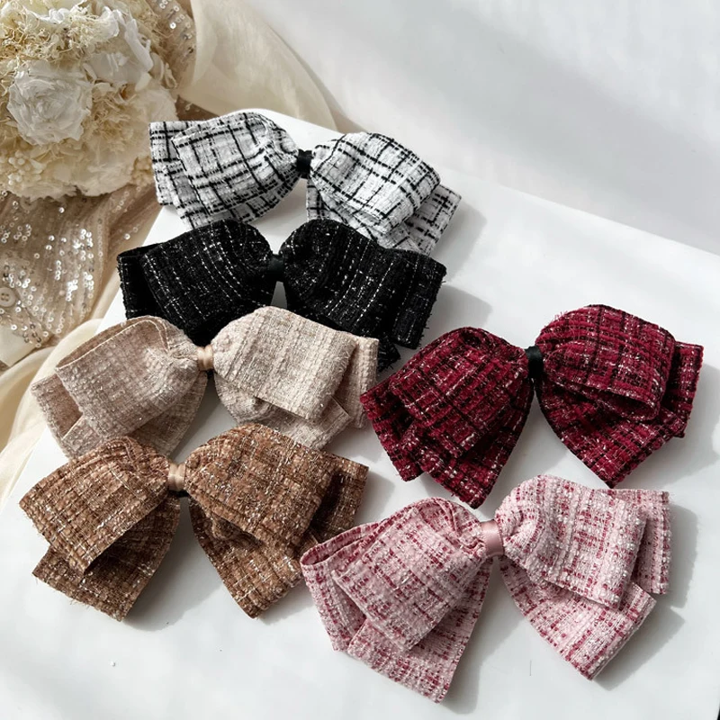 10 Yards 40MM Autumn Winter Knit Plaid Ribbons Hair DIY Handmade Headwear Bows Material Crafts Accessories Clothing Hoes Hats