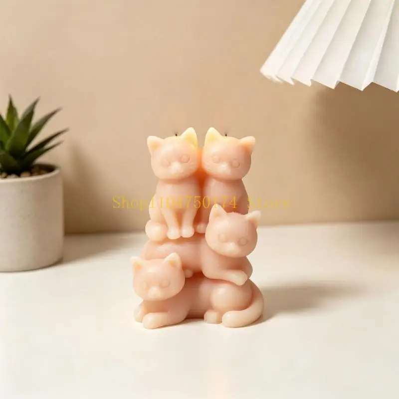 Sculpted Cats Mould with Flexible Silicone Structure and a Side Opening to Support Release During Handmade Project Top Sale