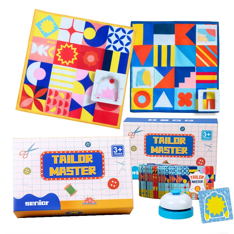 Children\'s Fabric Tailor Master Battle Game Montessori Thinking Training Puzzle Toy Color And Shape Matching Board Game