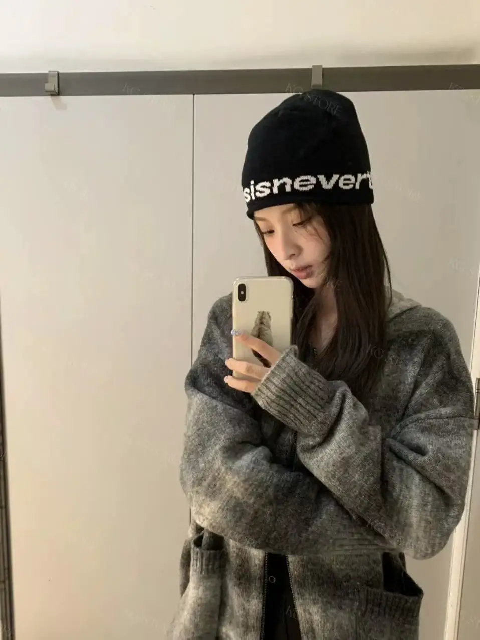 Unisex Neue Brief Drucken Gestrickte Hut Y2K Motorhaube Caps Warme Beanie Hüte für Frauen Outdoor Casual Street Wear Beanies für Mädchen – Detail 9