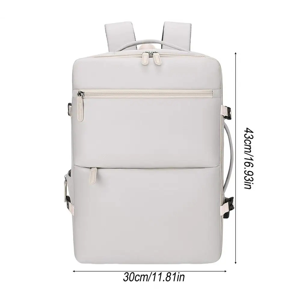 حقيبة ظهر للسفر قابلة للتوسيع للنساء والرجال، حقيبة ظهر للكمبيوتر المحمول مع منفذ شحن USB، مقصورة للأحذية لرحلة السفر التجارية #6
