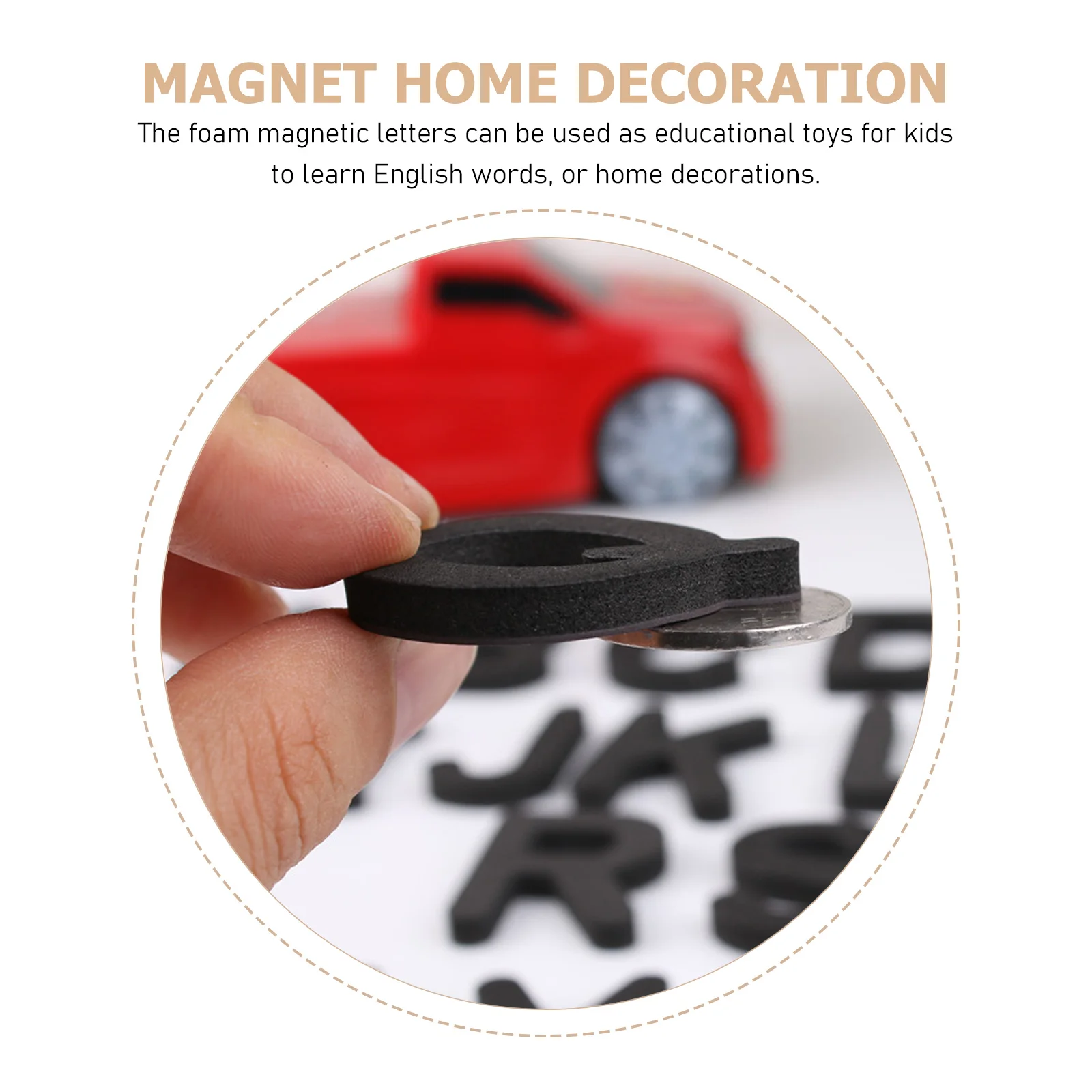 1Set Magnetic Foam Letters Eva Foam Alphabet Magnets Educational Alphabet Magnets for Refrigerator Whiteboard Home School