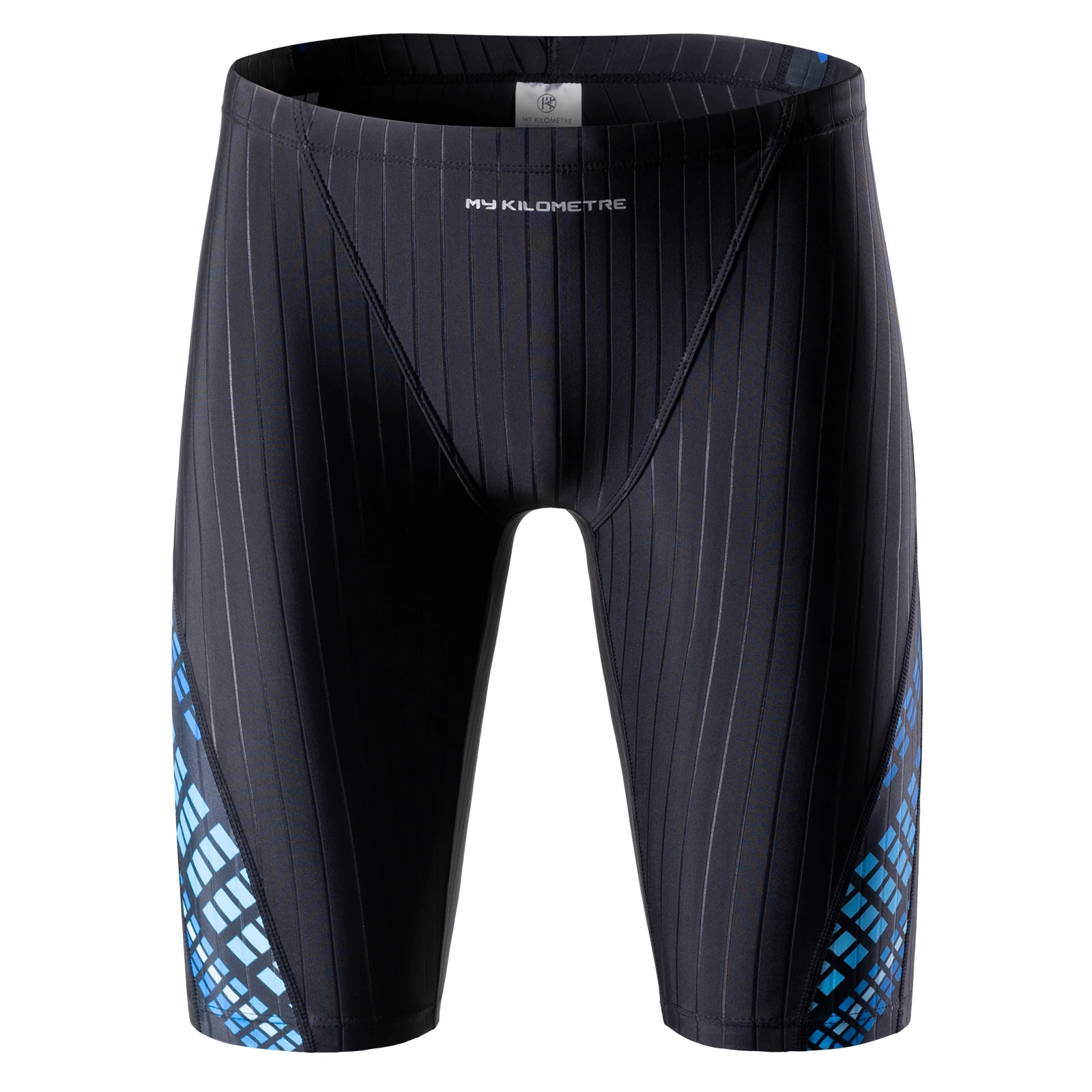 MY KILOMETRE Jammers de natación para hombres Traje de baño de entrenamiento de competición atlética Durable Resistente al Cloro Aguante Troncos de