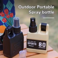 1Pcs 80ml Portable Spray Bottle with Buckle Outdoor Camping Hiking Travel Pump Bottling Bottle Refillable for Alcohol Perfume